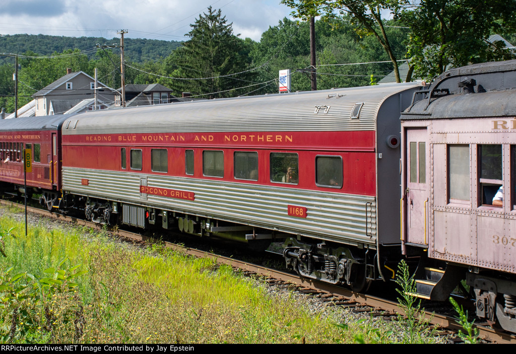 RBMN 1168 is part of the consist on the Iron Horse Ramble